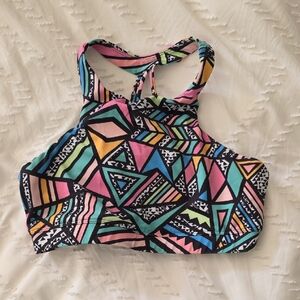 Beast WoRX Geometric Print Sport Bra